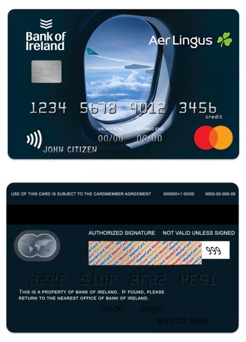 Ireland Bank of Ireland air credit mastercard